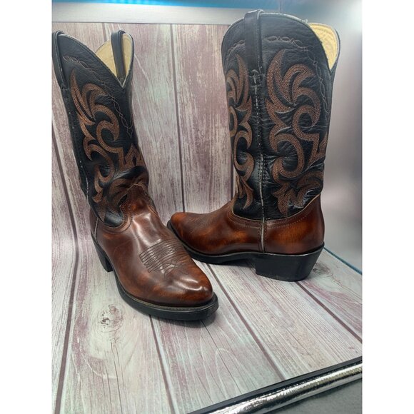 Durango Boot LM504 Men's Size 8D Black Brown Western Cowboy Boots - Picture 11 of 12